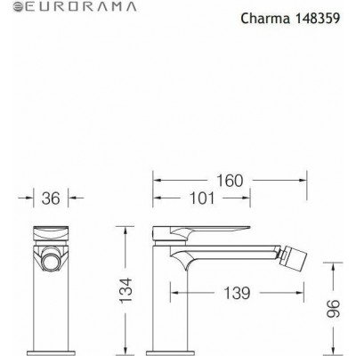 Eurorama Charma 148359 Μπαταρία Μπιντέ Ασημί