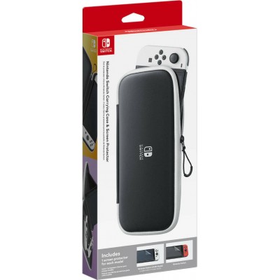 Nintendo Carrying Case &amp Screen Protector Black &amp White Switch Μαύρο