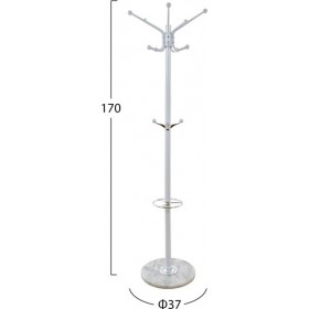 Freebox Περιστρεφόμενος Με Μάρμαρο Καλόγερος Μεταλλικός Λευκός 37x37x170cm