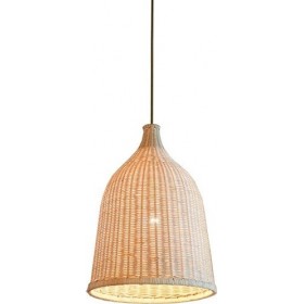 GloboStar Bahamas Light Wood Κρεμαστό Φωτιστικό Μοντέρνο Μονόφωτο ΜπεζΚωδικός: 01202 