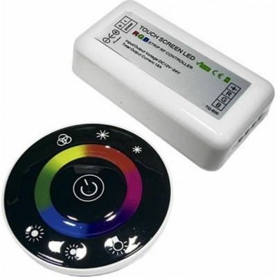 GloboStar Controller RGB 2.4G Round 12-24 Volt DC Μαύρο 77445