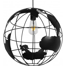 GloboStar Earth Κρεμαστό Φωτιστικό Μοντέρνο Μονόφωτο Πλέγμα ΜαύροΚωδικός: 01663 