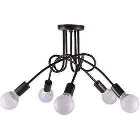 GloboStar Industrial Μεταλλική Πλαφονιέρα Οροφής ΜαύρηΚωδικός: 01127  GloboStar Industrial Μεταλλική Πλαφονιέρα Οροφής ΜαύρηΚωδικός: 01127