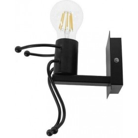 GloboStar Joyce Φωτιστικό Τοίχου ΜαύροΚωδικός: 01388 