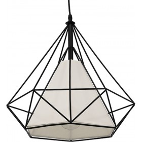 GloboStar Kairi Κρεμαστό Φωτιστικό Μοντέρνο Μονόφωτο Πλέγμα ΜαύροΚωδικός: 01618 