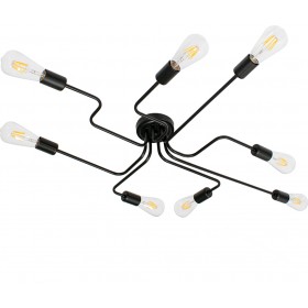 GloboStar Liberta Μεταλλική Πλαφονιέρα Οροφής ΜαύρηΚωδικός: 00840  GloboStar Liberta Μεταλλική Πλαφονιέρα Οροφής ΜαύρηΚωδικός: 00840