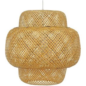 GloboStar Malvides Light Brown Κρεμαστό Φωτιστικό Vintage Μονόφωτο Ξύλινο ΚαφέΚωδικός: 01657 