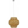 GloboStar Malvides Light Brown Κρεμαστό Φωτιστικό Vintage Μονόφωτο Ξύλινο ΚαφέΚωδικός: 01657 