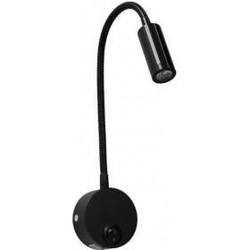 GloboStar Reading Φωτιστικό Τοίχου Μαύρο 3W 2700K με Ρυθμιζόμενο Σώμα Σπιράλ &amp ΔιακόπτηΚωδικός: 00857 