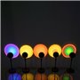 GloboStar Sunset Red 180° Διακοσμητικό Φωτιστικό LED Επιτραπέζιο 12W DC 5V με Projector LENS Ειδικού Εφέ &amp Καλώδιο USB σε Μαύ