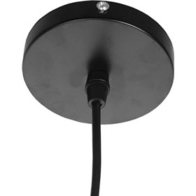 GloboStar Waves Κρεμαστό Φωτιστικό Μοντέρνο Μονόφωτο Καμπάνα ΜαύροΚωδικός: 01481 