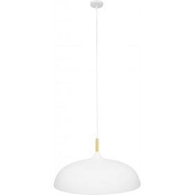 GloboStar Zoe Κρεμαστό Φωτιστικό Μοντέρνο Μονόφωτο Καμπάνα ΛευκόΚωδικός: 00837 