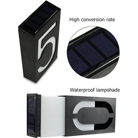 GloboStar Αριθμός 9 Ηλιακό Φωτιστικό 1W 100lm με Ενσωματωμένη Μπαταρία & Αισθητήρα Ημέρας-Νύχτας IP55 71519 GloboStar Αριθμός 9 Ηλιακό Φωτιστικό 1W 100lm με Ενσωματωμένη Μπαταρία & Αισθητήρα Ημέρας-Νύχτας IP55 71519