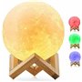 GloboStar Διακοσμητικό Φωτιστικό LED Μοοn Light 3D 20cm RGB Πολύχρωμο