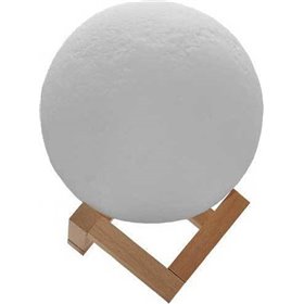 GloboStar Διακοσμητικό Φωτιστικό LED Μοοn Light 3D σε Λευκό Χρώμα GloboStar Διακοσμητικό Φωτιστικό LED Μοοn Light 3D σε Λευκό Χρώμα