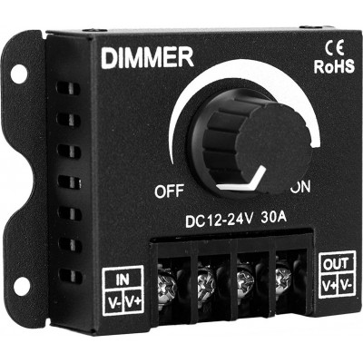 GloboStar Εξωτερικό Dimmer Knob 12-24 Volt 30 Ampere 360/720 Watt 50041