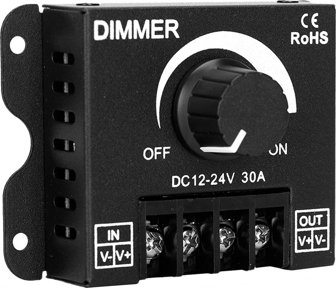 GloboStar Εξωτερικό Dimmer Knob 12-24 Volt 30 Ampere 360/720 Watt 50041