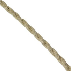 GloboStar Υφασμάτινο Καλώδιο Εύκαμπτο Σχοινί Στριφτό Τριχιά Πλεκτό 6mm 2x0.75mm Μπεζ 80023