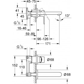 Grohe Bauedge 20474000 Πλήρες Σετ Νιπτήρα Χρωμέ Grohe Bauedge 20474000 Πλήρες Σετ Νιπτήρα Χρωμέ