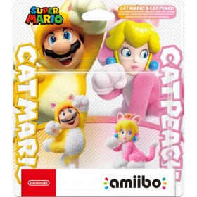 Nintendo Amiibo Super Mario Cat Mario and Cat Peach Double Pack Character Figure για Switch/WiiU/3DS