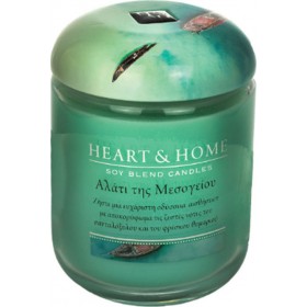 Heart & Home Αρωματικό Κερί Σόγιας σε Βάζο Αλάτι Μεσογείου 30 ωρών 6x8.5cm 115gr Heart & Home Αρωματικό Κερί Σόγιας σε Βάζο Αλάτι Μεσογείου 30 ωρών 6x8.5cm 115gr