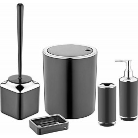 HG-OKY6321 Σετ Μπάνιου Μεταλλικό Μαύρο 5τμχ