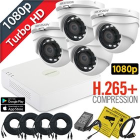 Hikvision DS-7104HQHI-K1 Σύστημα παρακολούθησης HDTVI με 4 Κάμερες DS-2CE56D0T-IRMF 2Mp 1080p