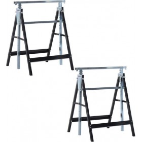 HomCom Σετ Τηλεσκοπικά Καβαλέτα Εργασίας από Ατσάλι 2 τμχ B40-015