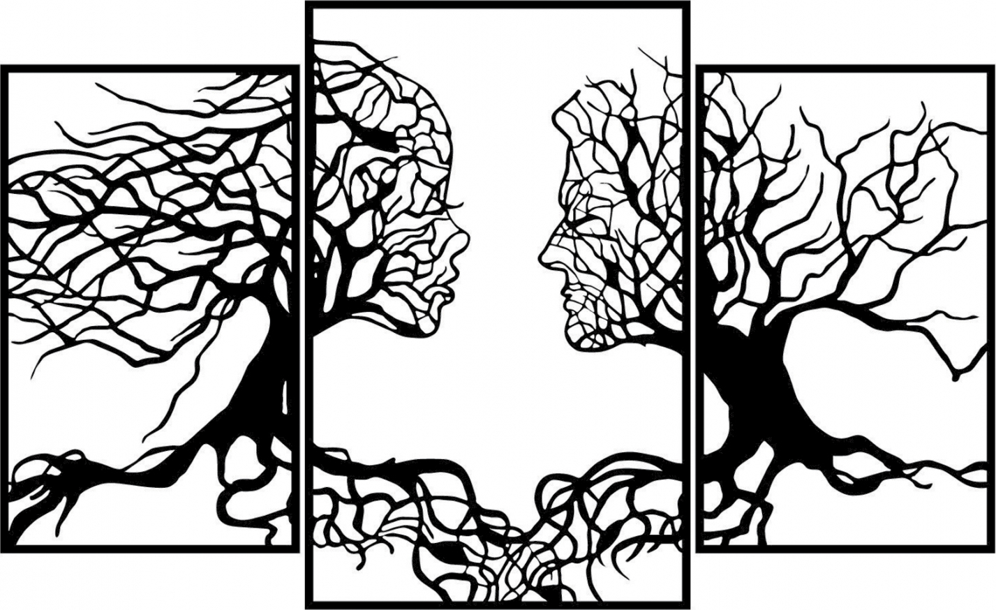 HomeMarkt Διακοσμητικό Τοίχου από Μέταλλο Μαύρο 116x1.5x71cm HomeMarkt Διακοσμητικό Τοίχου από Μέταλλο Μαύρο 116x1.5x71cm