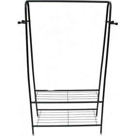 Homeplus Κρεμάστρα Δαπέδου Μεταλλική σε Μαύρο Χρώμα 80x40x150cmΚωδικός: 01.01.1217 