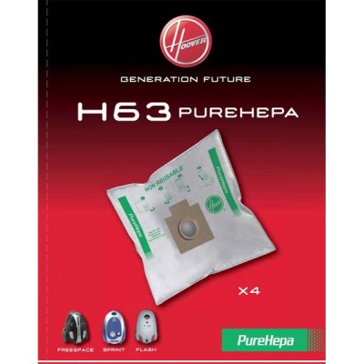 Hoover H63 Pure Epa Σακούλες Σκούπας 4τμχ