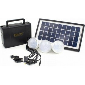 GDLite Ηλιακό Σύστημα Φωτισμού LED με 3 Λάμπες GDLite Ηλιακό Σύστημα Φωτισμού LED με 3 Λάμπες