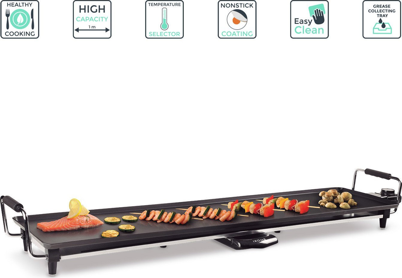 IKOHS Teppanyaki TP-XL Teppanyaki Grill 1800W με Ρυθμιζόμενο Θερμοστάτη