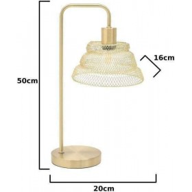 Inart 3-15-460-0037 Πορτατίφ με Χρυσό Καπέλο και Χρυσή Βάση