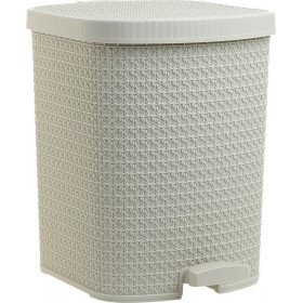 Inart 6-65-220-0018 Πλαστικό Καλαθάκι Μπάνιου 22lt Μπεζ