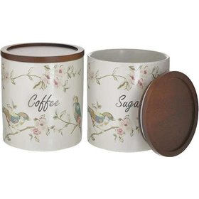 Inart Βάζο Ζάχαρη / Καφέ Πορσελάνης 2τμχ