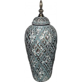 Inart Διακοσμητικό Βάζο Κεραμικό 17x17x44cmΚωδικός: 3-70-140-0006  Inart Διακοσμητικό Βάζο Κεραμικό 17x17x44cmΚωδικός: 3-70-140-0006