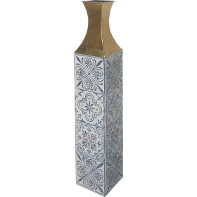 Inart Διακοσμητικό Βάζο Μεταλλικό 14x14x74cmΚωδικός: 3-70-447-0158  Inart Διακοσμητικό Βάζο Μεταλλικό 14x14x74cmΚωδικός: 3-70-447-0158