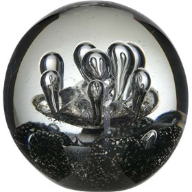 Inart Διακοσμητικό Χώρου από Γυαλί Grey-Black 10x10x10cm Inart Διακοσμητικό Χώρου από Γυαλί Grey-Black 10x10x10cm