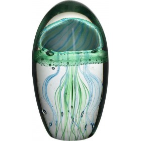 Inart Διακοσμητικό Χώρου Μέδουσα από Γυαλί Πράσινο/Διάφανο 9x9x16cm Inart Διακοσμητικό Χώρου Μέδουσα από Γυαλί Πράσινο/Διάφανο 9x9x16cm