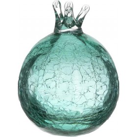 Inart Επιτραπέζιο Γούρι με Ρόδι Βεραμάν από Γυαλί 9x9cm Inart Επιτραπέζιο Γούρι με Ρόδι Βεραμάν από Γυαλί 9x9cm