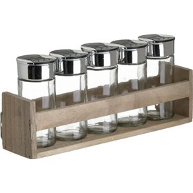 Inart Θήκη Μπαχαρικών σε Βάση 6τμχ Inart Θήκη Μπαχαρικών σε Βάση 6τμχ