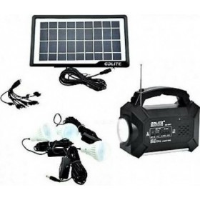 GDLite Ηλιακό Σύστημα Φωτισμού LED με 3 Λάμπες και Ραδιόφωνο FM GDLite Ηλιακό Σύστημα Φωτισμού LED με 3 Λάμπες και Ραδιόφωνο FM