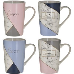 Inart Κούπα Κεραμική Πολύχρωμη 430ml 4τμχΚωδικός: 6-60-112-0009  Inart Κούπα Κεραμική Πολύχρωμη 430ml 4τμχΚωδικός: 6-60-112-0009