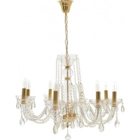 Inart Πολυέλαιος 8xE14 Ø82cm με Κεράκια Χρυσός 3-10-917-0062 Inart Πολυέλαιος 8xE14 Ø82cm με Κεράκια Χρυσός 3-10-917-0062