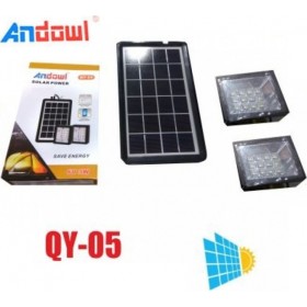 Andowl Ηλιακό Πάνελ Με Προβολείς LED 6V 3W Andowl Ηλιακό Πάνελ Με Προβολείς LED 6V 3W