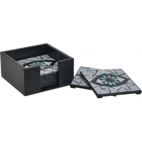 Inart Σουβέρ Γυάλινο με Βάση Γκρι 11.5x11.5cm 6τμχΚωδικός: 3-70-047-0021  Inart Σουβέρ Γυάλινο με Βάση Γκρι 11.5x11.5cm 6τμχΚωδικός: 3-70-047-0021