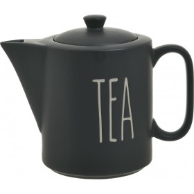 Inart Τσαγιέρα Πορσελάνης Μαύρη 1150ml Inart Τσαγιέρα Πορσελάνης Μαύρη 1150ml
