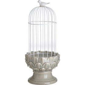 Inart Φαναράκι Μεταλλικό 16x16x38cm