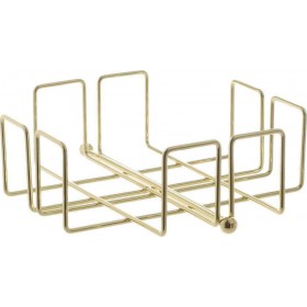Inart Χαρτοπετσετοθήκη Μεταλλική Χρυσή 20x20x7cm 6-60-437-0013